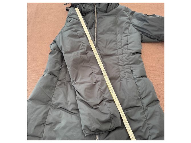 Moncler Abrigo de Plumas Negro con Capucha - vista 10