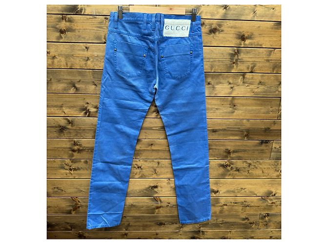 Jeans Gucci in cotone blu - vista 2