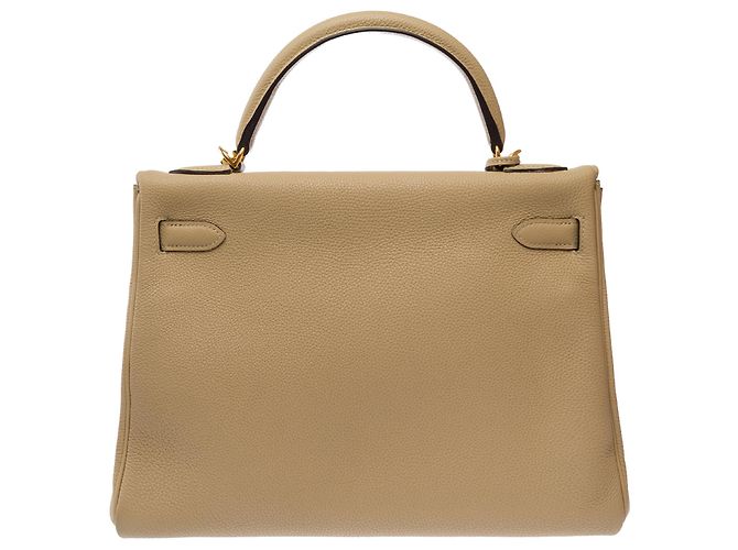 Hermès Borsa HERMES Kelly 32 in Pelle Beige - 103662 - vista 3