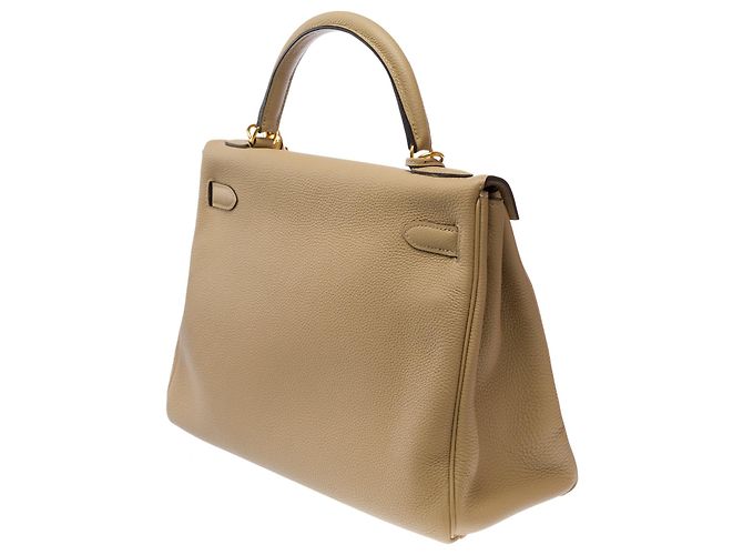 Hermès Borsa HERMES Kelly 32 in Pelle Beige - 103662 - vista 5