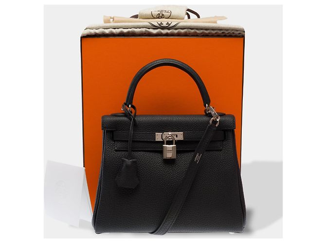 Hermès Borsa HERMES Kelly 25 in Pelle Nera - 103681 Nero - vista 2