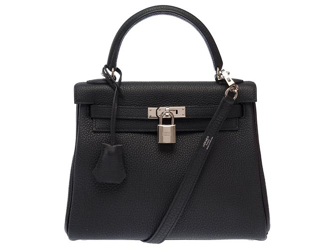 Hermès Borsa HERMES Kelly 25 in Pelle Nera - 103681 Nero - vista 3