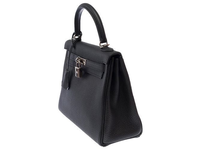 Hermès Borsa HERMES Kelly 25 in Pelle Nera - 103681 Nero - vista 5