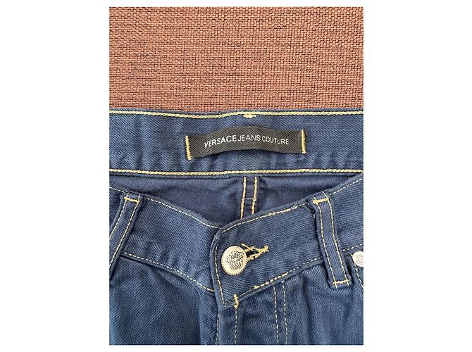 Versace Jeans Couture jeans in denim blu - vista 3