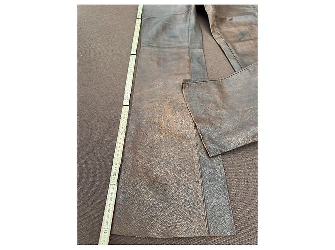 Just Cavalli Pantaloni in Pelle Marrone - vista 7
