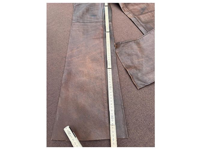 Just Cavalli Pantaloni in Pelle Marrone - vista 8