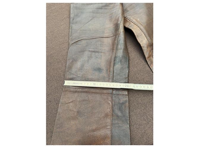 Just Cavalli Pantaloni in Pelle Marrone - vista 9