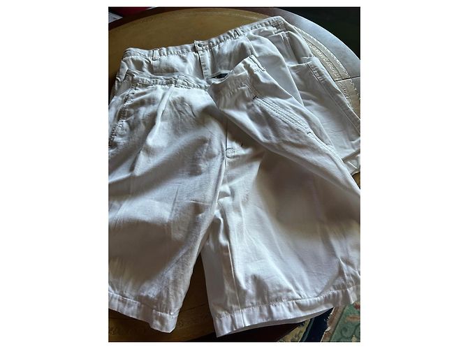 Conjunto de Bermudas Yves Saint Laurent - Branco e Ecru Prata Vermelho Dourado Verde Azul marinho - vista 6