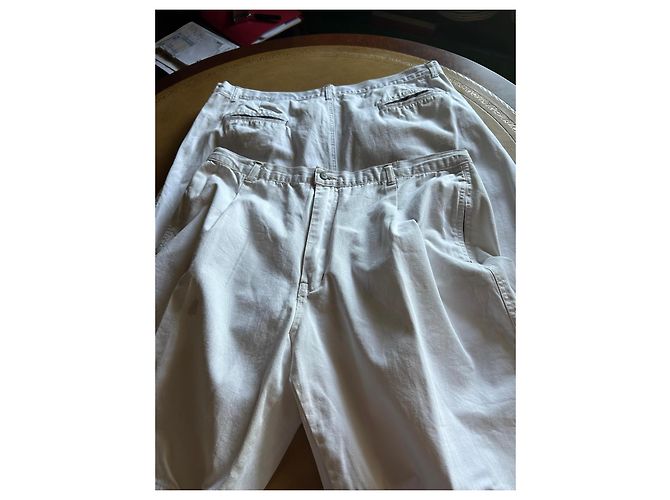 Conjunto de Bermudas Yves Saint Laurent - Branco e Ecru Prata Vermelho Dourado Verde Azul marinho - vista 7