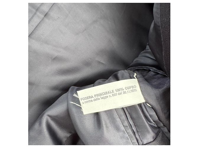 Burberrys Men's Double-Breasted Wool Suit - Black - view 5