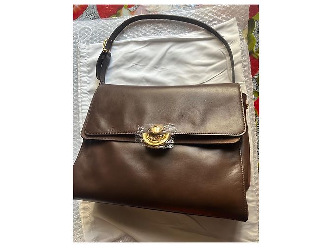 Borsa a tracolla Furla in pelle e camoscio marrone - vista 2
