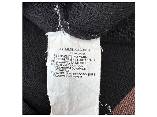 Max Mara Schwarzer Strickcardigan mit Pelzbesatz an den Ärmelbündchen - Ansicht 4