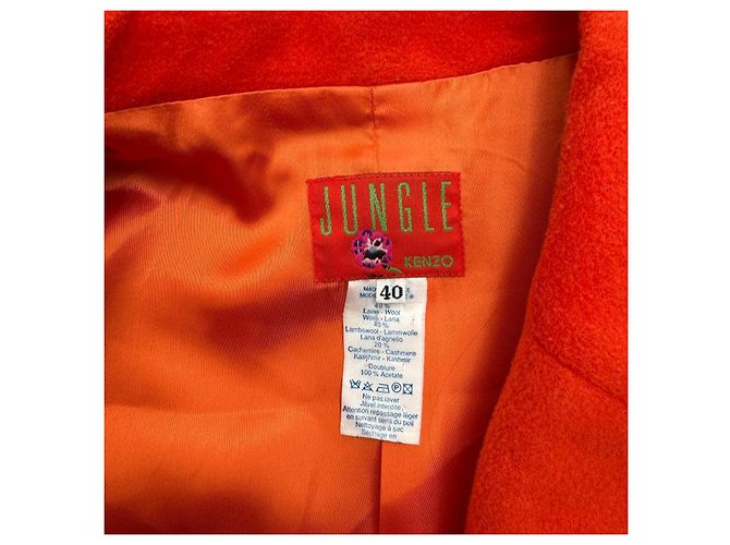 Giacca Jungle Kenzo / Donna 40 (L) / Lana–Cashmere Arancione - vista 3