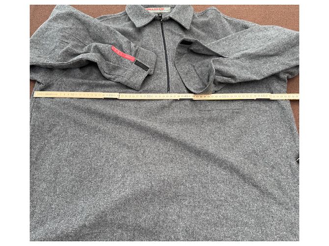Jersey de lana Prada con media cremallera Gris - vista 8
