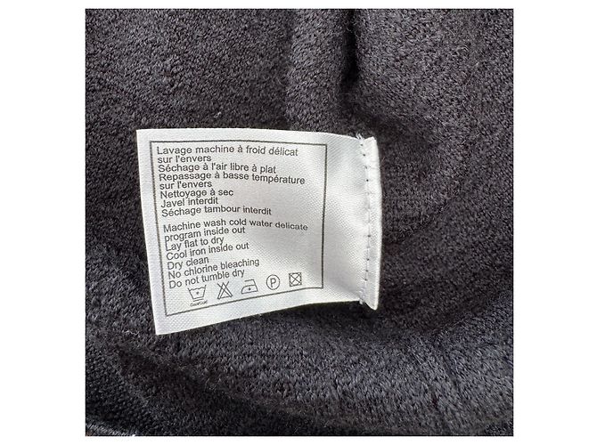 Suéter de cuello en V Chanel Uniform de lana negra Negro - vista 6