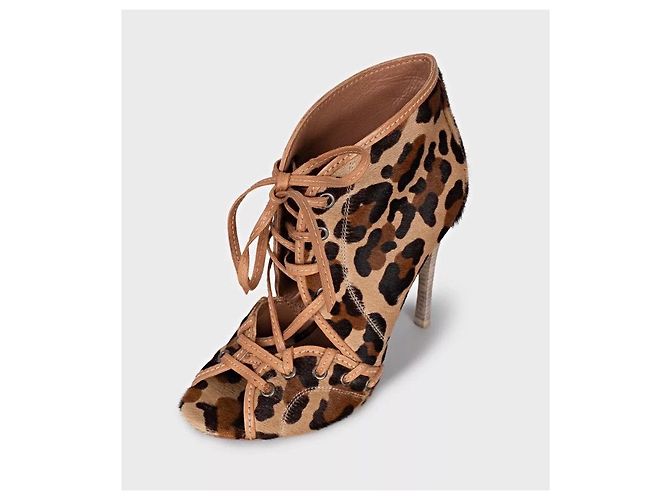 Stivaletti stringati in pelle marrone Alaïa - Taglia 37.5 usato - vista 3
