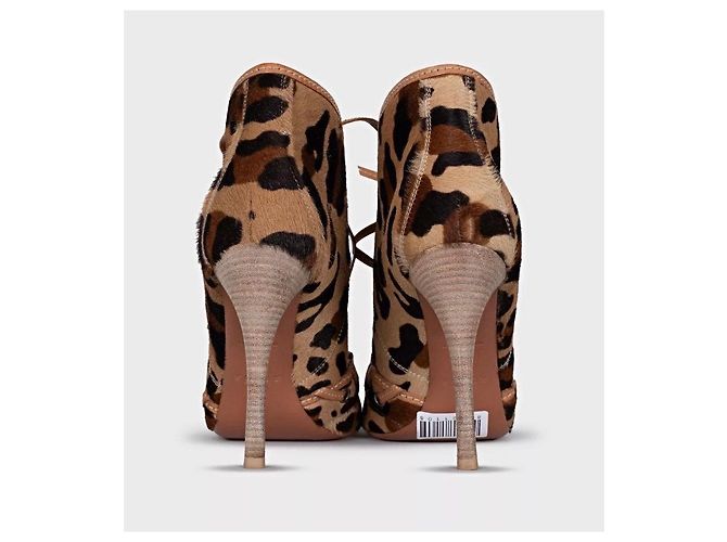 Stivaletti stringati in pelle marrone Alaïa - Taglia 37.5 usato - vista 4