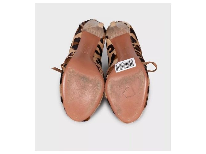 Stivaletti stringati in pelle marrone Alaïa - Taglia 37.5 usato - vista 5