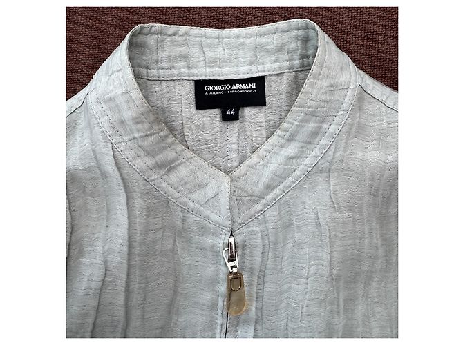 Giorgio Armani Leinenjacke in Hellgrau - Ansicht 3