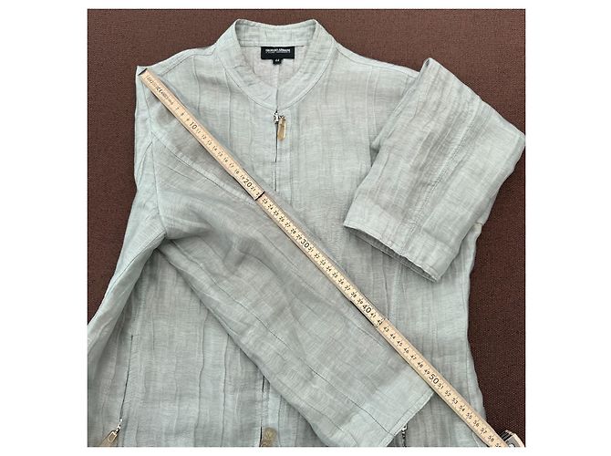 Giorgio Armani Leinenjacke in Hellgrau - Ansicht 8