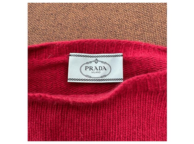Suéter de punto de lana Prada con motivo de cohete Negro Blanco Roja Amarillo - vista 3