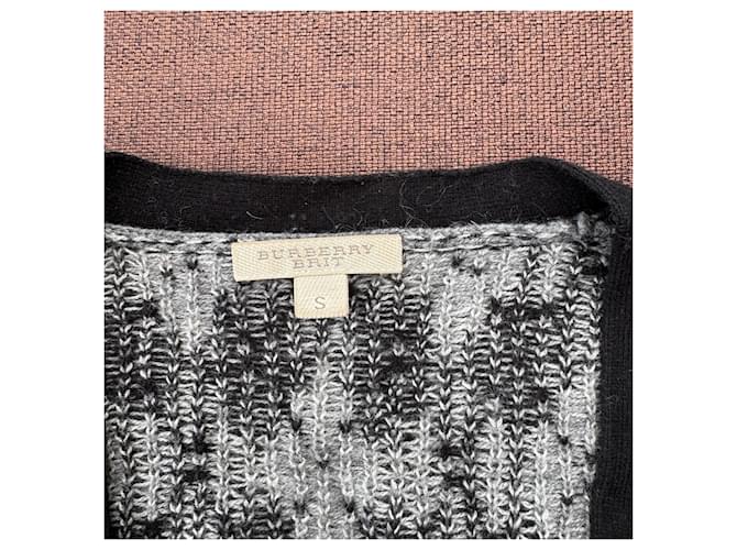 Burberry Brit Argyle Strickjacke Schwarz Grau - Ansicht 3