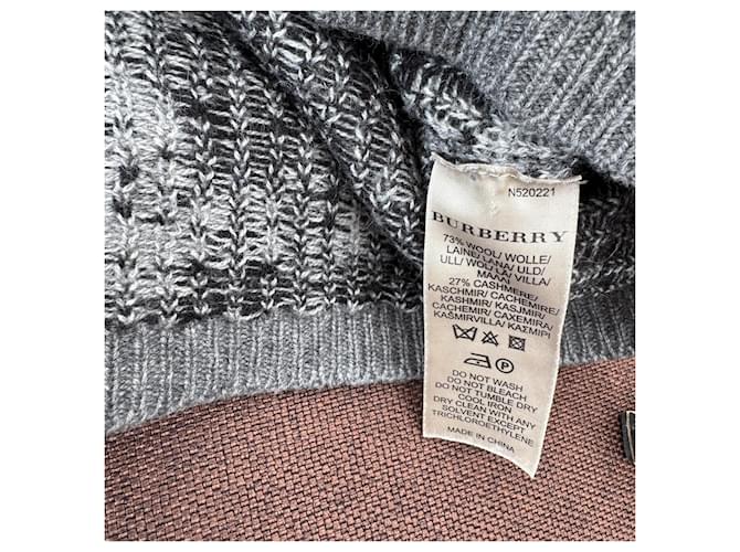 Burberry Brit Argyle Strickjacke Schwarz Grau - Ansicht 4