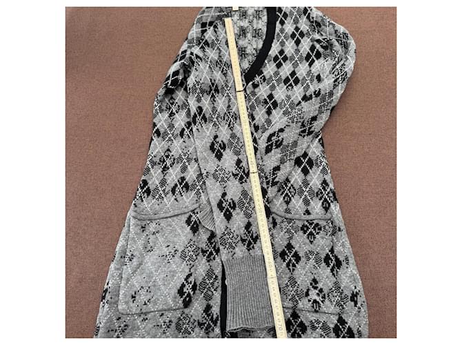 Burberry Brit Argyle Strickjacke Schwarz Grau - Ansicht 6