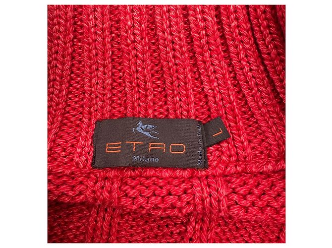 ETRO Strickjacke rot mit Reißverschluss - Ansicht 3