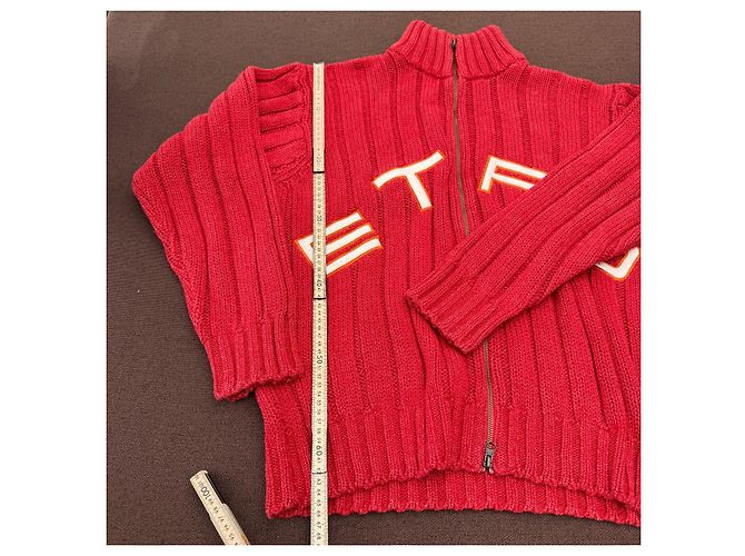 ETRO Strickjacke rot mit Reißverschluss - Ansicht 6