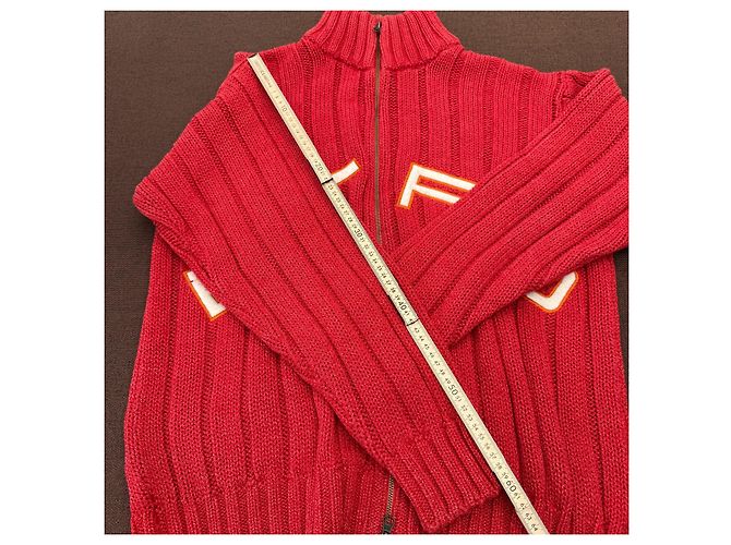 ETRO Strickjacke rot mit Reißverschluss - Ansicht 7