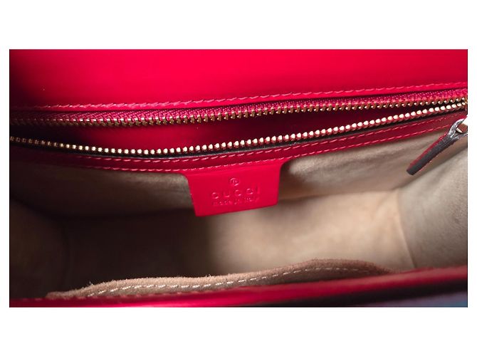 Borsa a tracolla Gucci Sylvie in pelle rossa + 2ª tracolla nuova Rosso Multicolore - vista 4