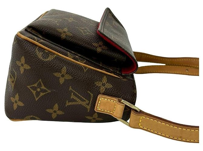Mini borsa a tracolla Louis Vuitton Vivasite Monogram Marrone - vista 7