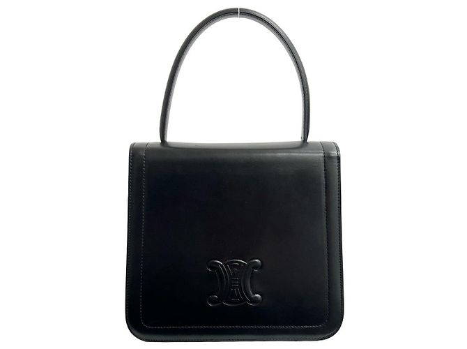 Triomphe Céline Mini borsa tote CELINE in pelle di vitello Nero - vista 2