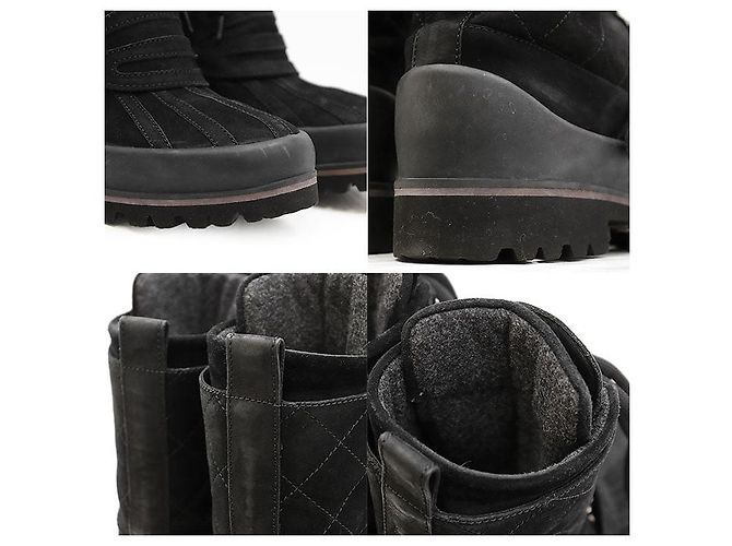 Timeless Chanel Matelasse Nubuck Snow Boots Schwarz - Ansicht 4