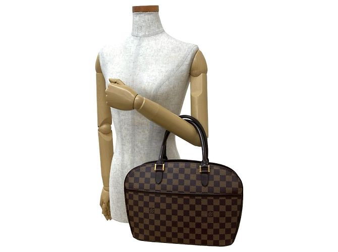 Borsa Louis Vuitton Sarria Horizontal Damier Marrone Bronzo - vista 3
