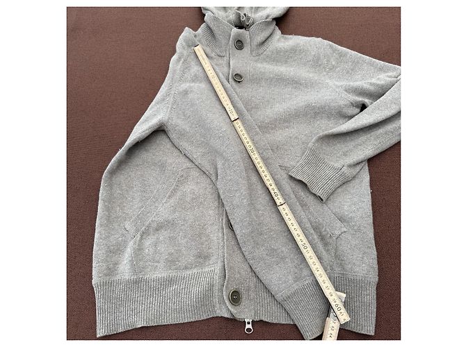 Autre Marque C.P. Company Kapuzenpullover Woll-Baumwoll-Mischung Grau - Ansicht 10