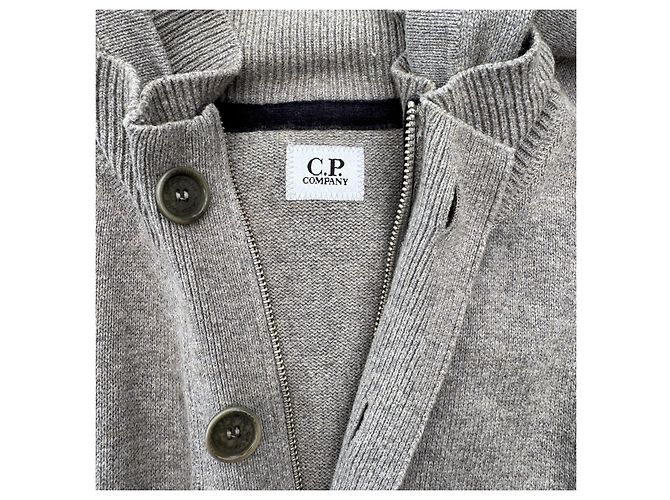 Autre Marque C.P. Company Kapuzenpullover Woll-Baumwoll-Mischung Grau - Ansicht 4
