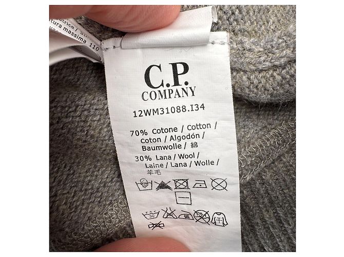 Autre Marque C.P. Company Kapuzenpullover Woll-Baumwoll-Mischung Grau - Ansicht 6