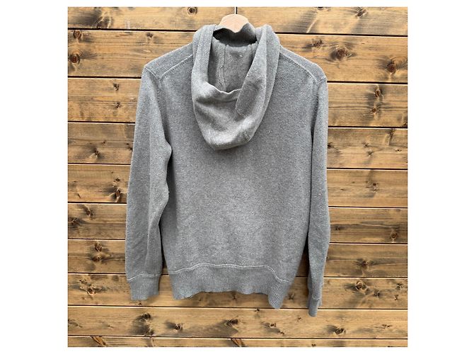 Autre Marque C.P. Company Kapuzenpullover mit Knöpfen aus Woll-Baumwoll-Mischung in Grau - Ansicht 14