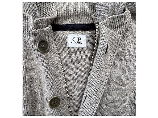 Autre Marque C.P. Company Kapuzenpullover mit Knöpfen aus Woll-Baumwoll-Mischung in Grau - Ansicht 15