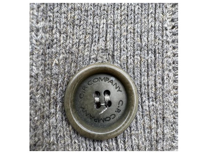 Autre Marque C.P. Company Kapuzenpullover mit Knöpfen aus Woll-Baumwoll-Mischung in Grau - Ansicht 4