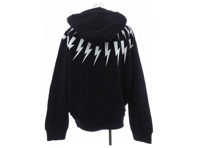 Autre Marque Neil Barrett NBV7JS186A Hoodie Schwarz - Ansicht 2