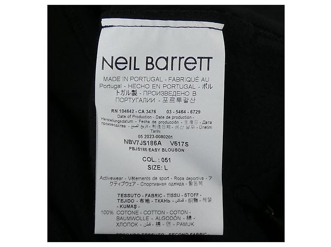 Autre Marque Neil Barrett NBV7JS186A Hoodie Schwarz - Ansicht 3