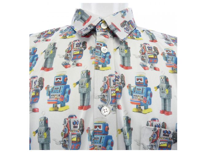 Camicia a maniche corte Comme des Garcons Homme Deux Marrone - vista 5