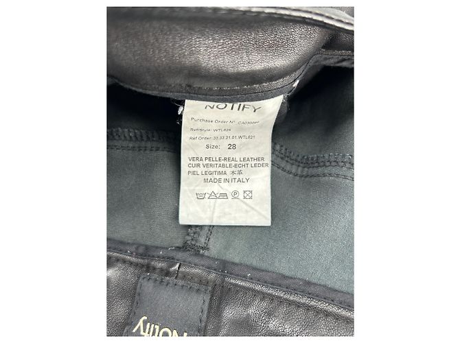 Notify Schwarze Lederhose - Ansicht 4