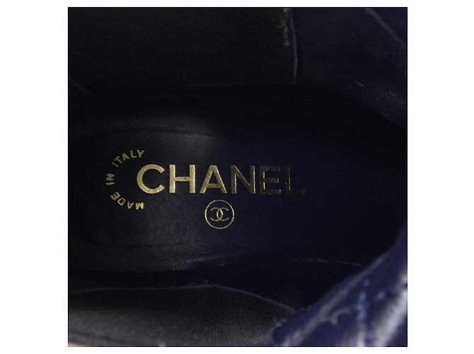 Timeless Botines CHANEL de piel de cordero Azul Azul marino - vista 6