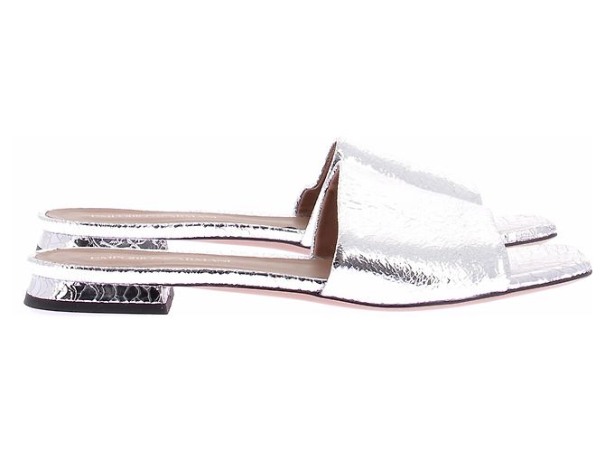 Mule Emporio Armani in pelle argento - vista 3