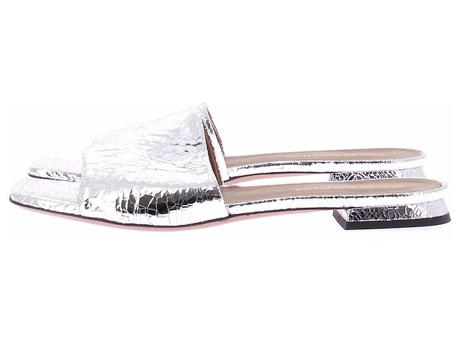 Mule Emporio Armani in pelle argento - vista 4