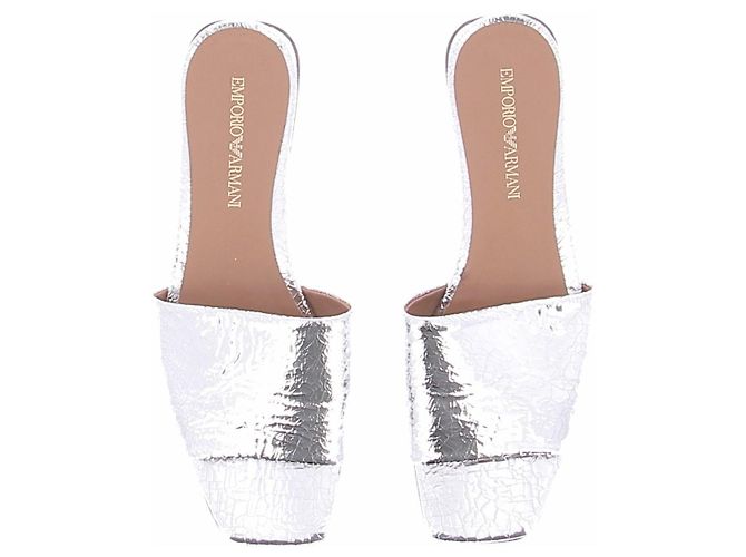 Mule Emporio Armani in pelle argento - vista 5